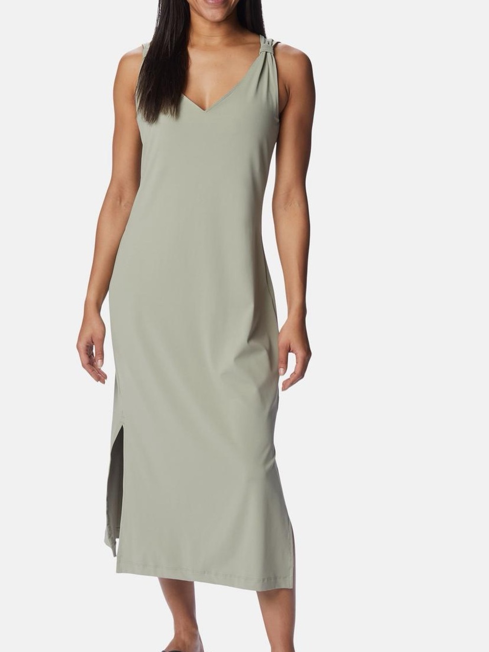Columbia Women’s Chill River Midi Dress Sage Green Size Small Omni-Freeze UPF 50